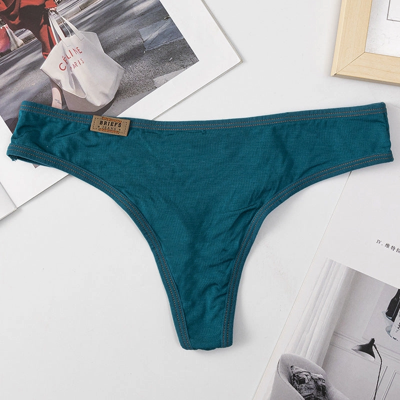 Low-waist ladies briefs one-piece thong breathable