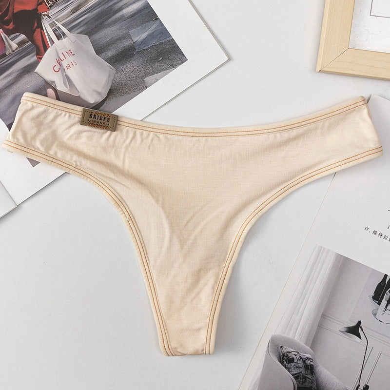 Low-waist ladies briefs one-piece thong breathable