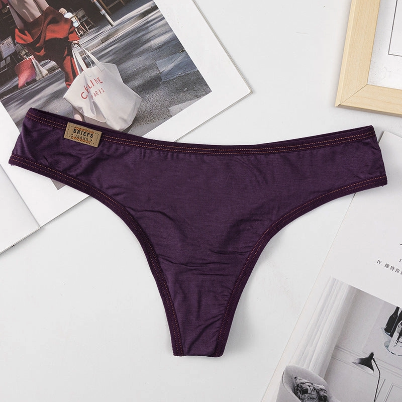 Low-waist ladies briefs one-piece thong breathable