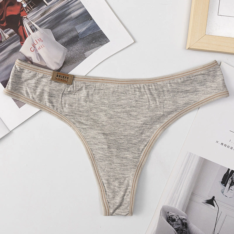 Low-waist ladies briefs one-piece thong breathable