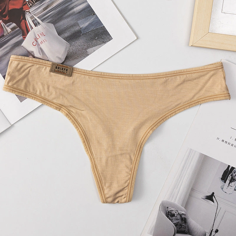 Low-waist ladies briefs one-piece thong breathable