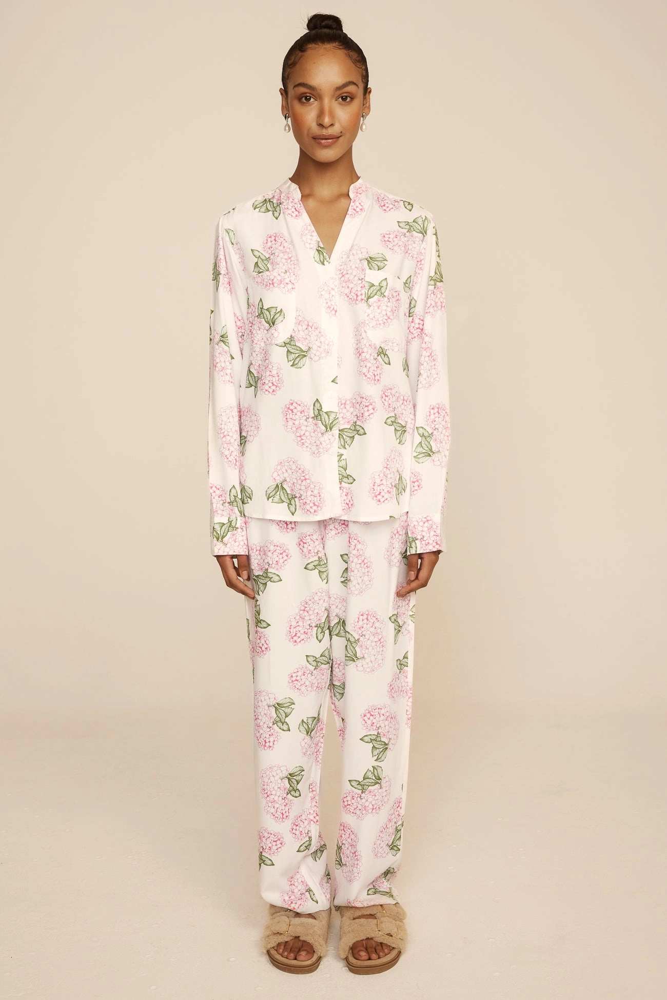 Maggie Pyjama Set - Long - Hydrangea Pink