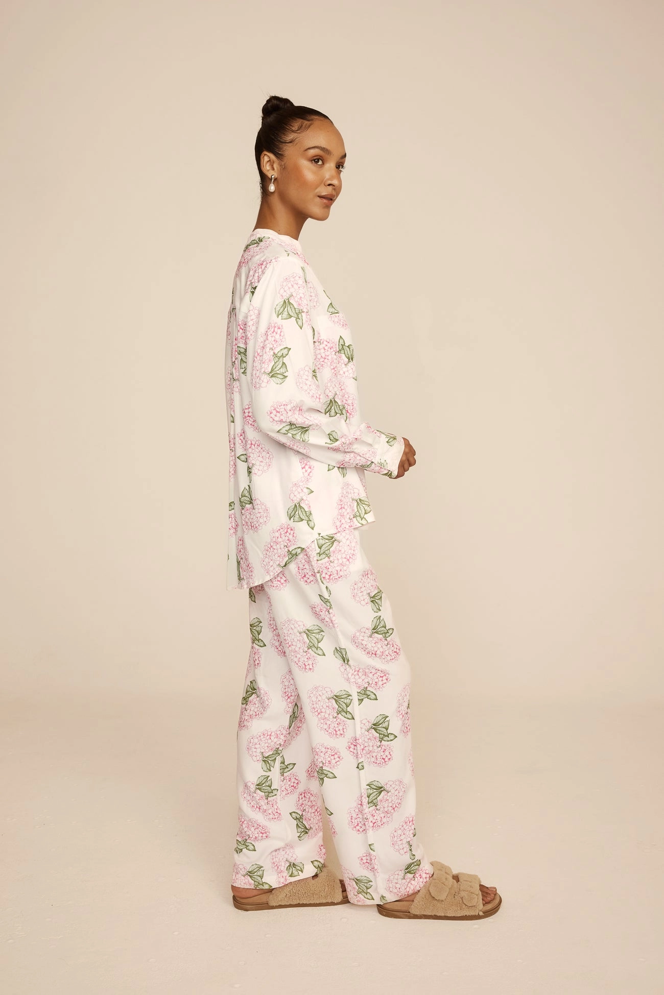 Maggie Pyjama Set - Long - Hydrangea Pink