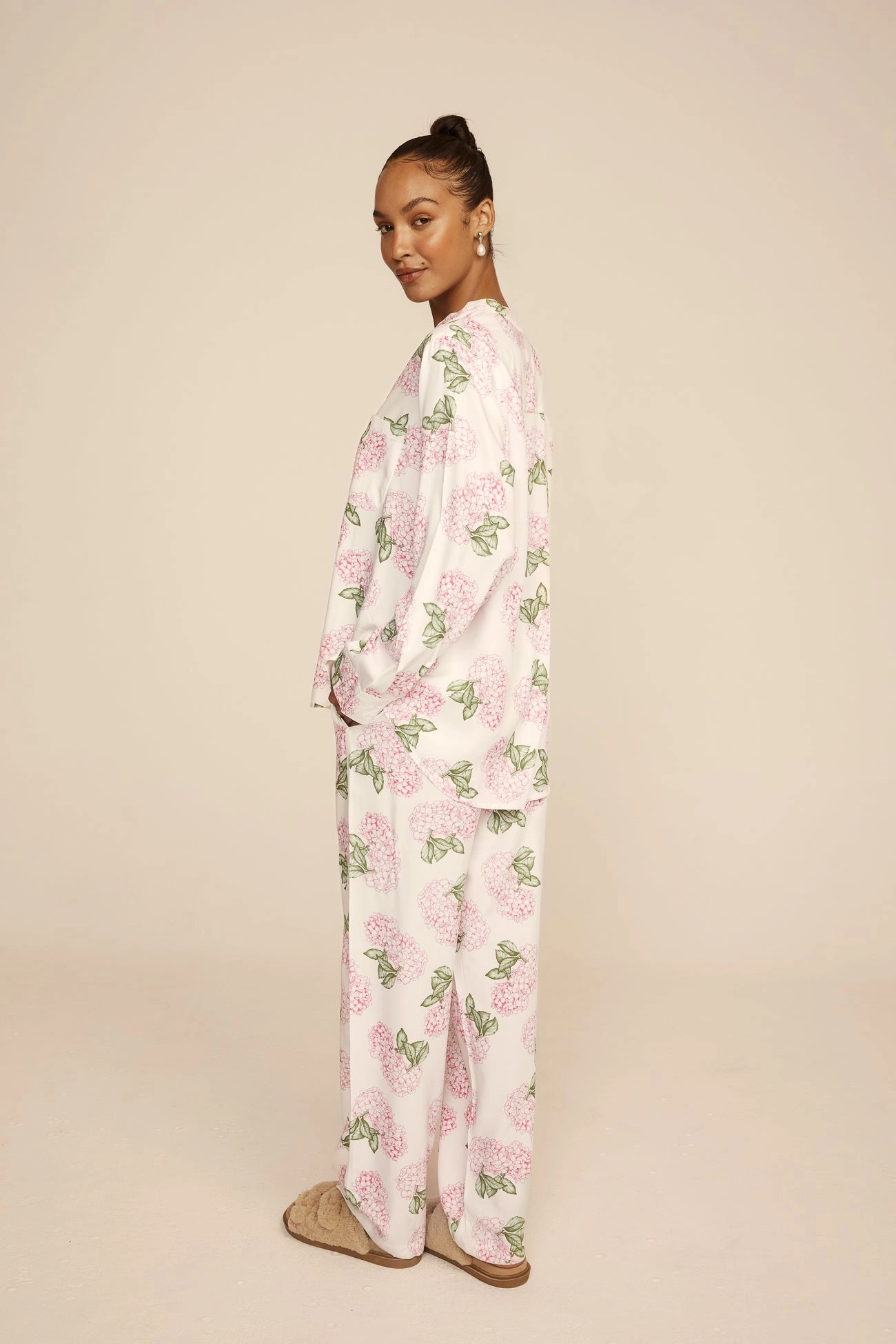 Maggie Pyjama Set - Long - Hydrangea Pink