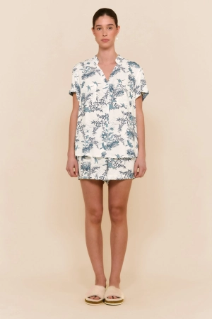 Maggie Pyjama Set - Summer Toile - Aegean Blue