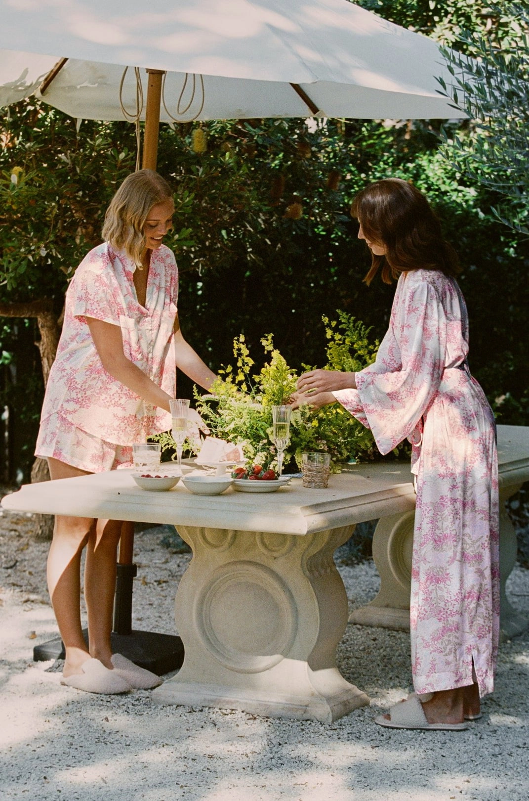 Maggie Pyjama Set - Summer Toile - Pink