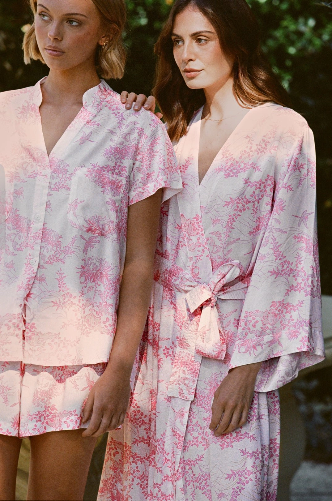 Maggie Pyjama Set - Summer Toile - Pink