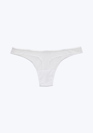 Mariko Thong in White Swiss Dot