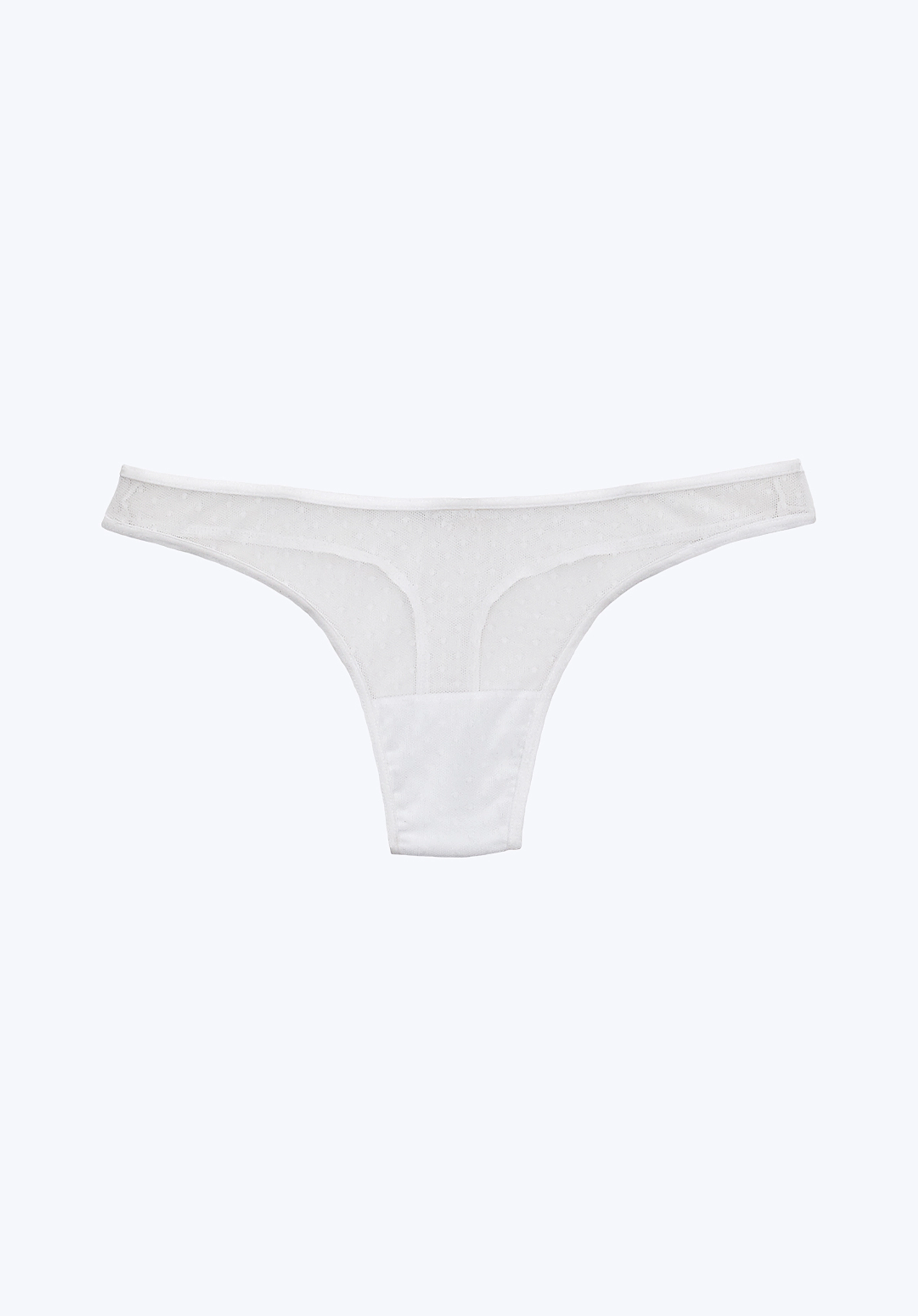 Mariko Thong in White Swiss Dot