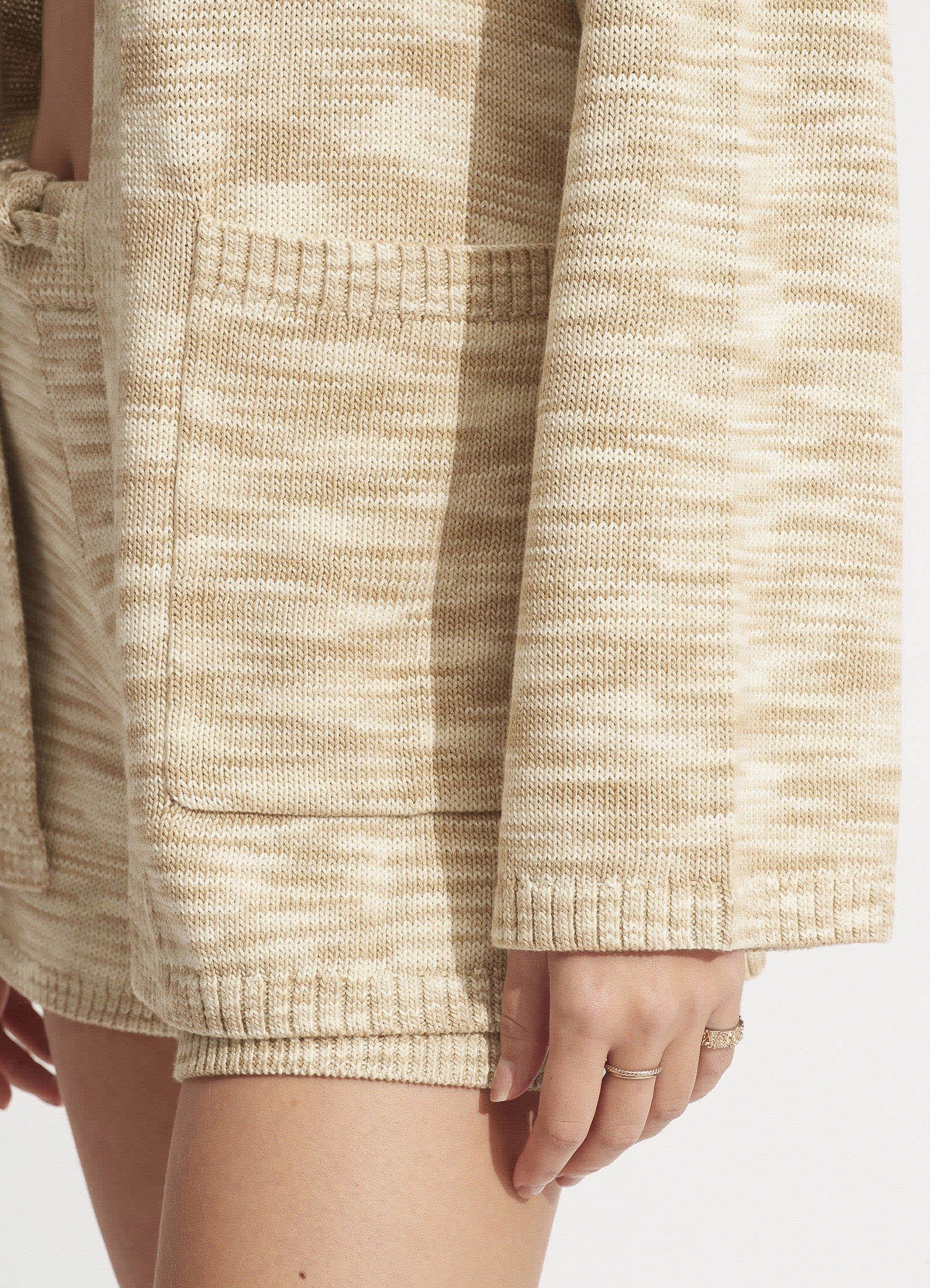 Marl Knit Cardigan - Sand