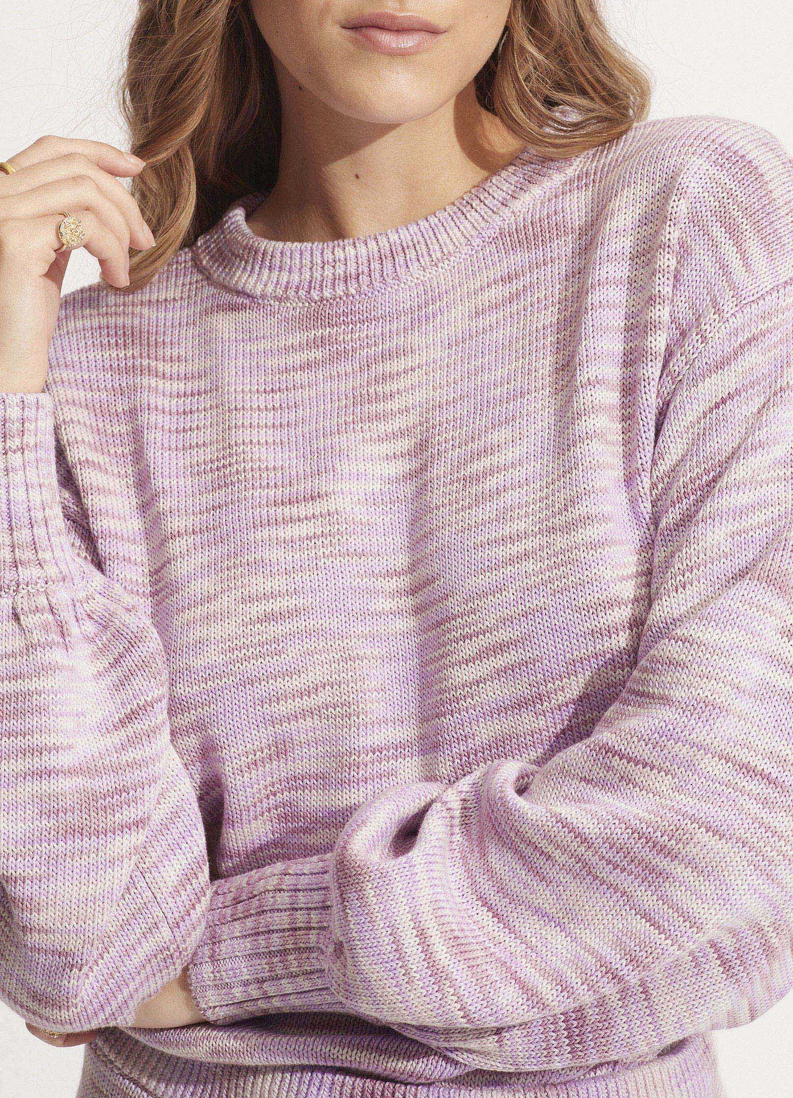 Marl Knit Jumper - Lilac