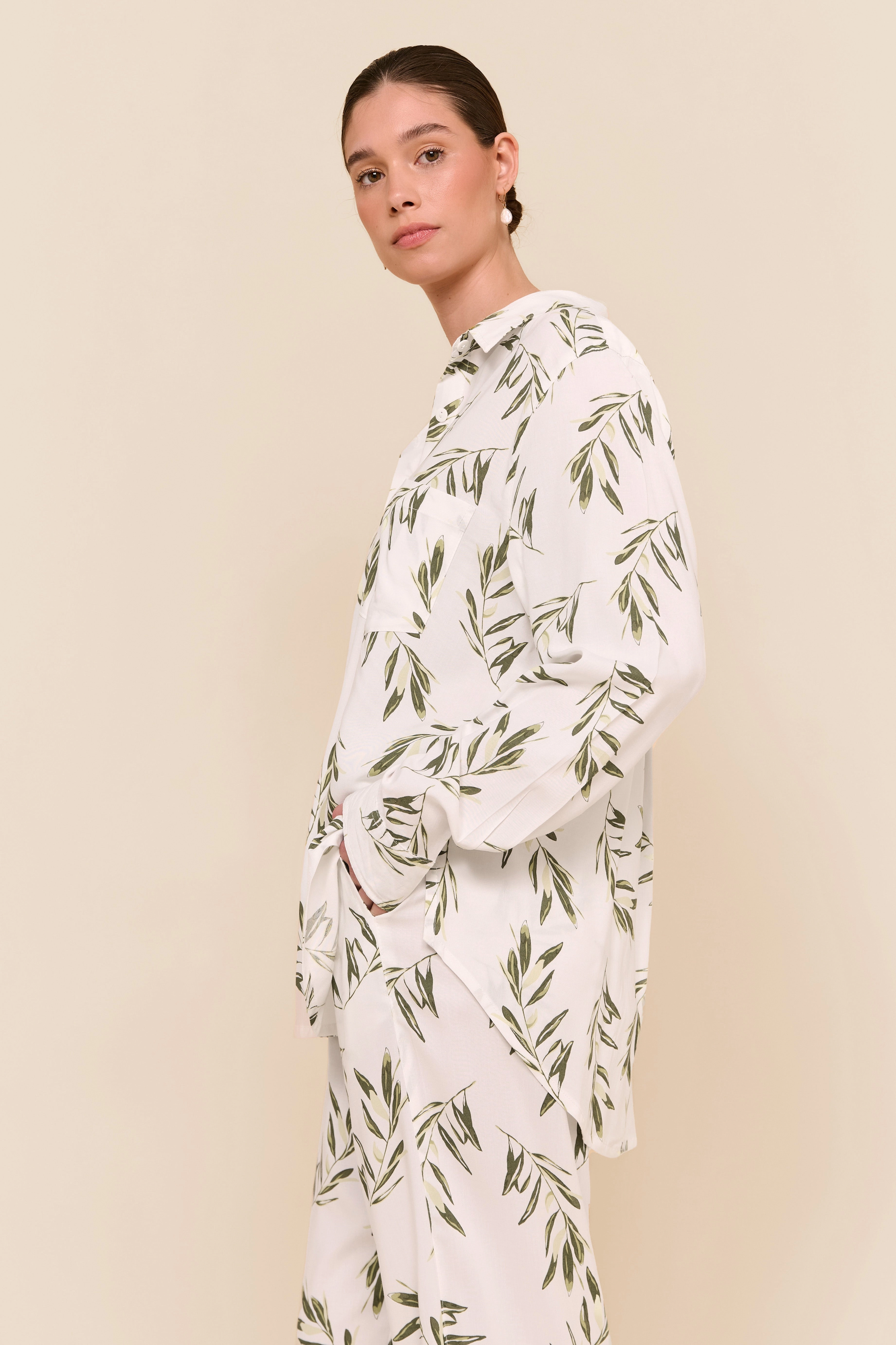 Marlon Long Sleep Set - Olive Leaf