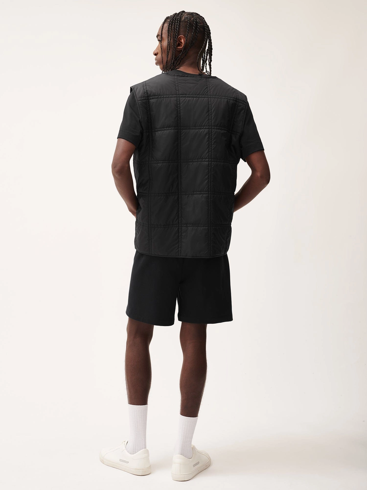 Mens 365 Midweight Mid length Shorts—twilight black
