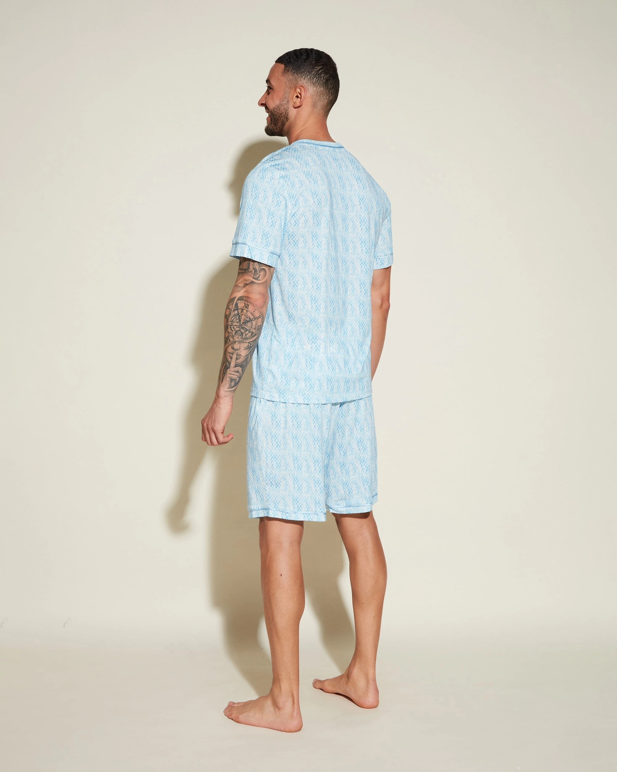 Men's Short Sleeve Top & Shorts Pajama Set
