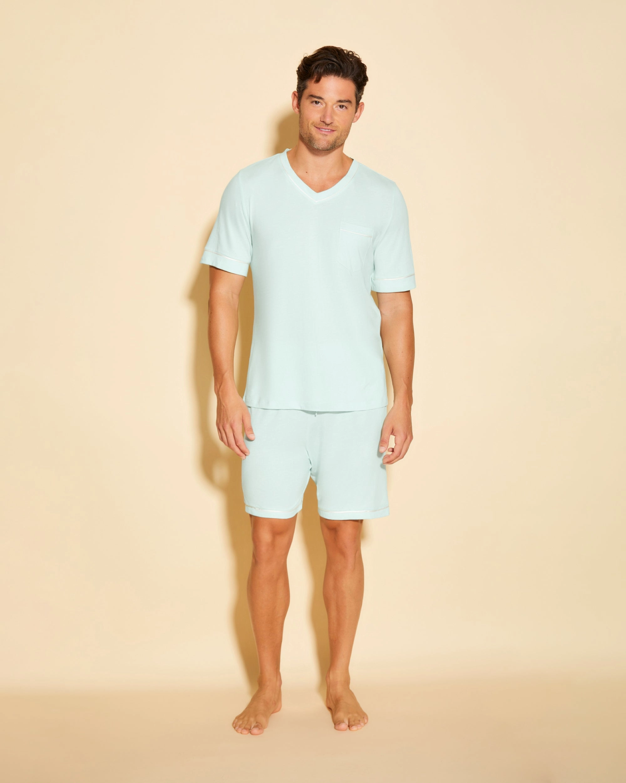 Men's Short Sleeve Top & Shorts Pajama Set