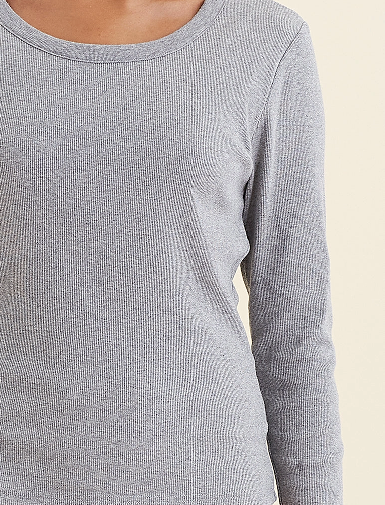 Milla Rib Shelf Bra Long Sleeve Tee