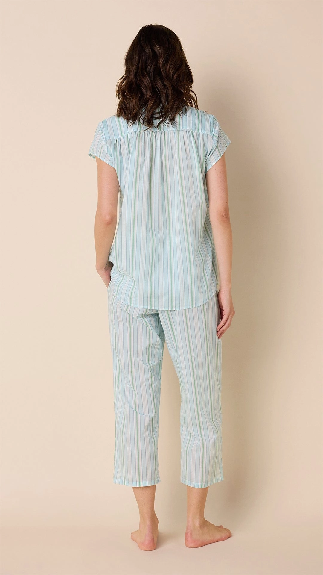 Nantucket Stripe Stripe Voile Capri