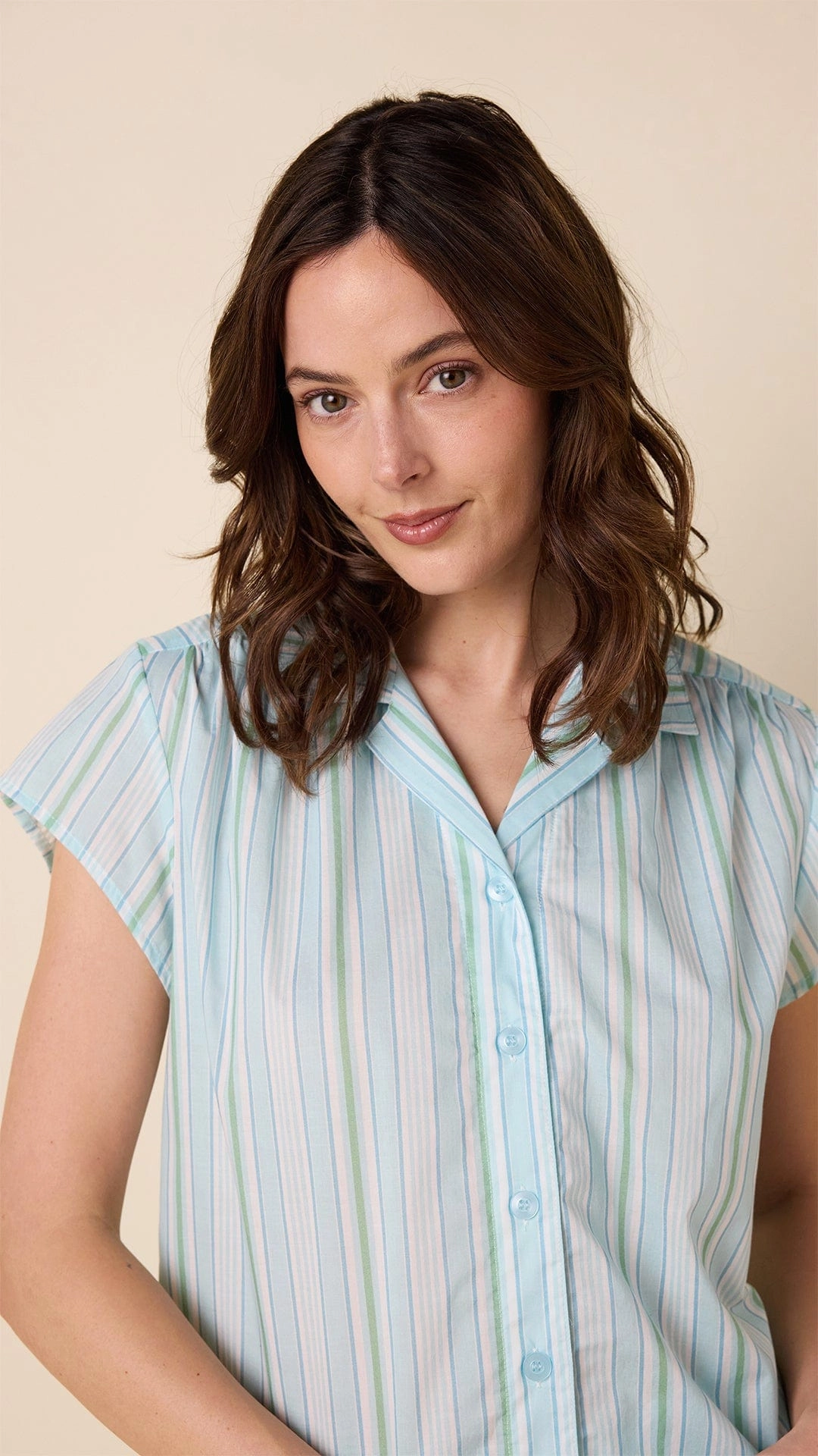 Nantucket Stripe Stripe Voile Capri