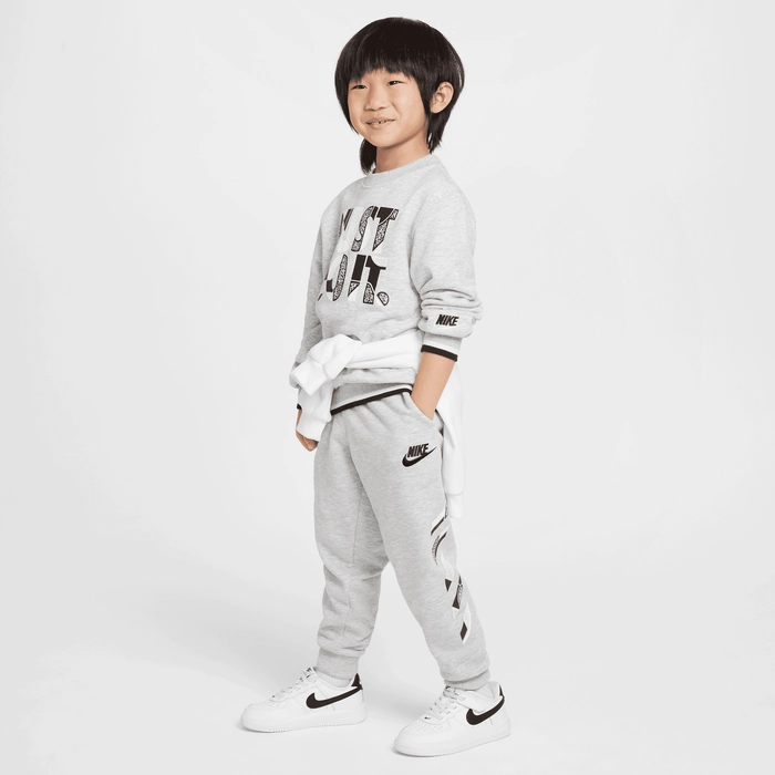 NIKE KID'S OUTSDIE THE LINE FRENCH TERRY GREY TRACPANT