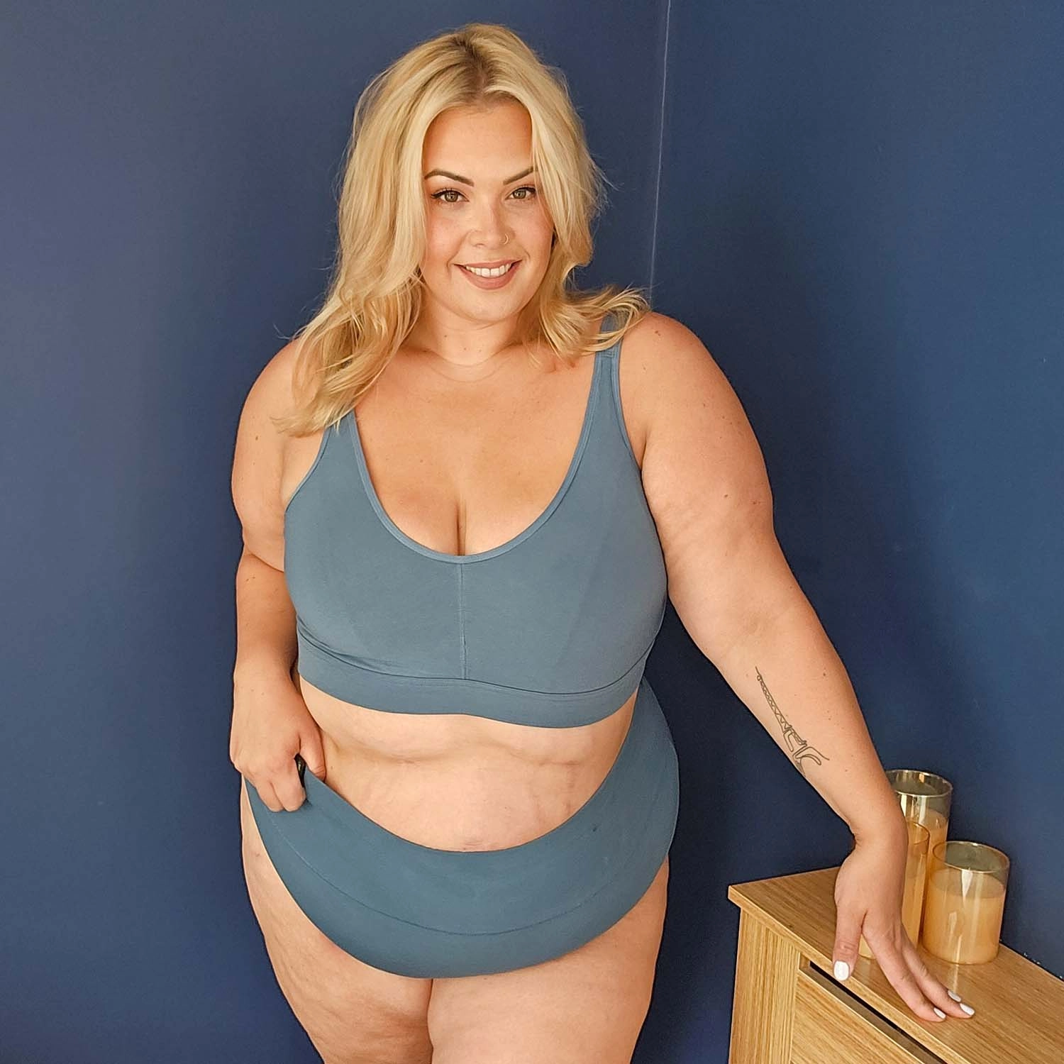 Organic Cotton Bra - Denim