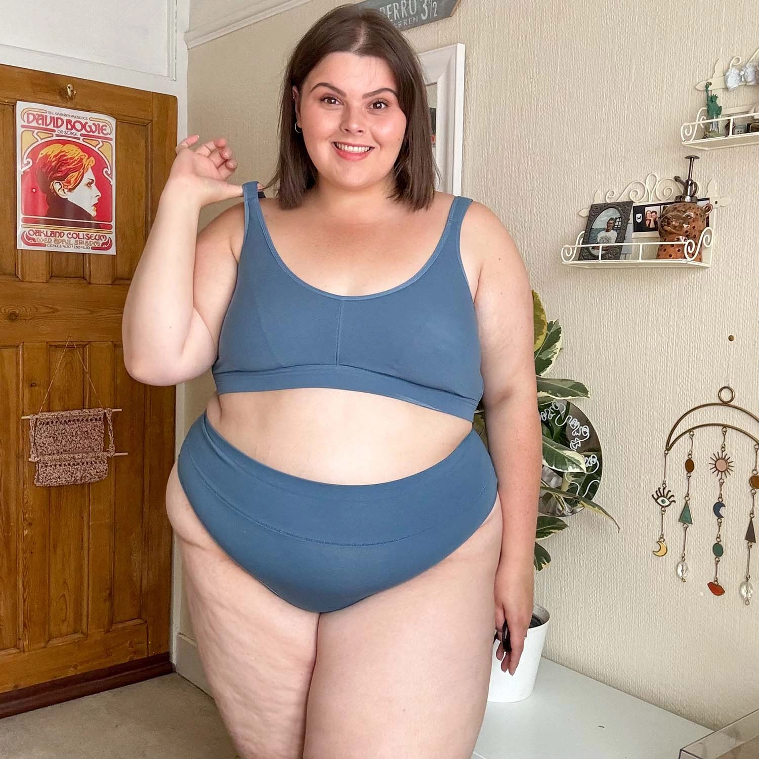 Organic Cotton Bra - Denim