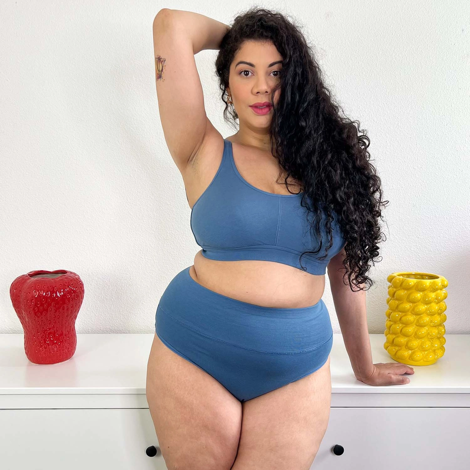Organic Cotton Bra - Denim