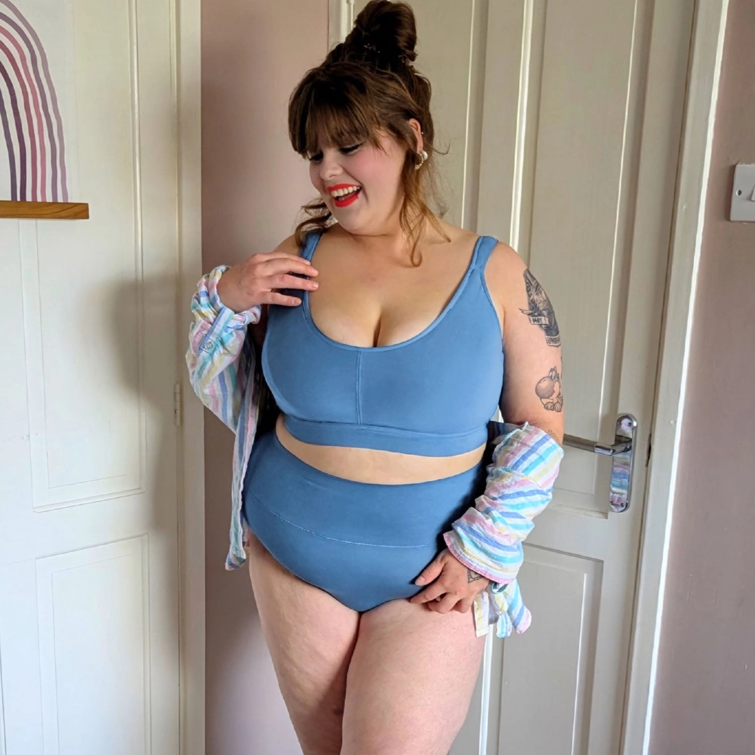 Organic Cotton Bra - Denim
