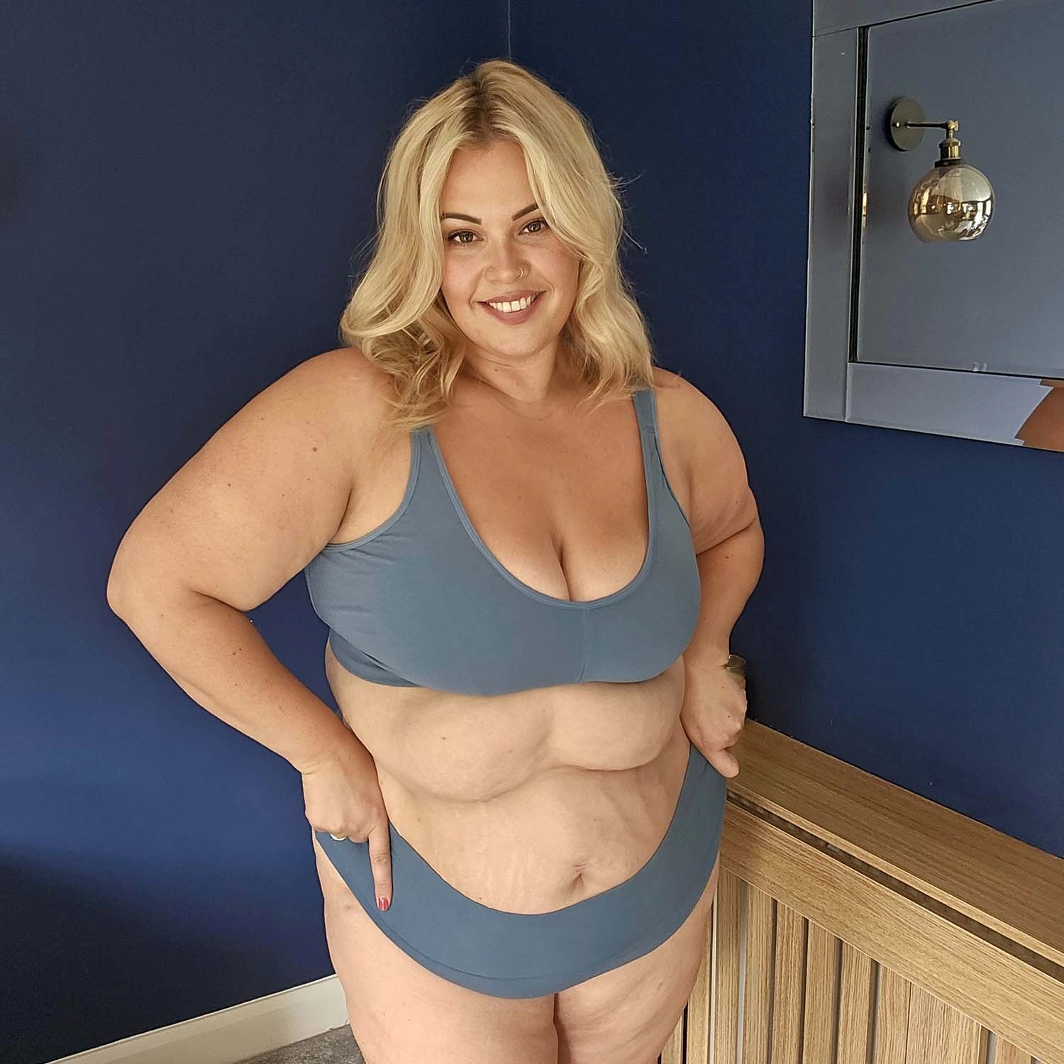 Organic Cotton Bra - Denim