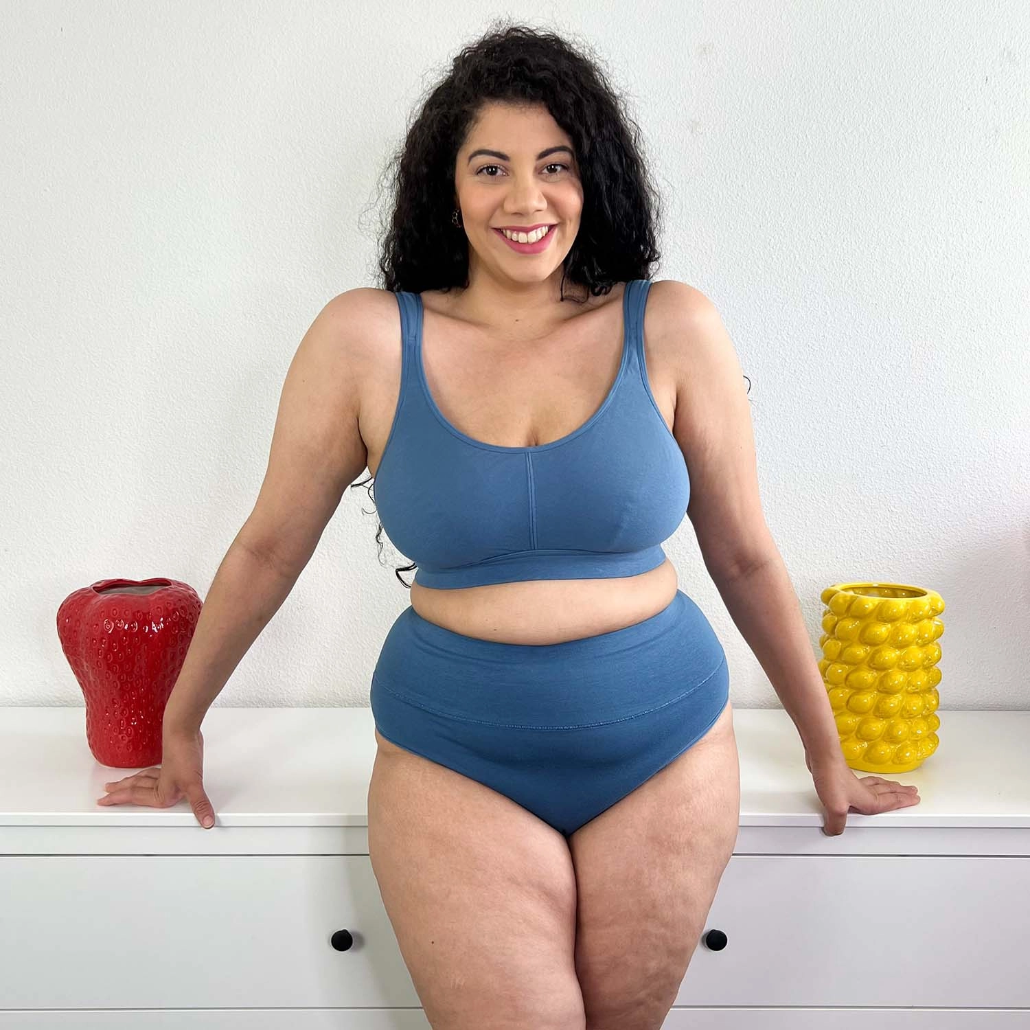 Organic Cotton Bra - Denim