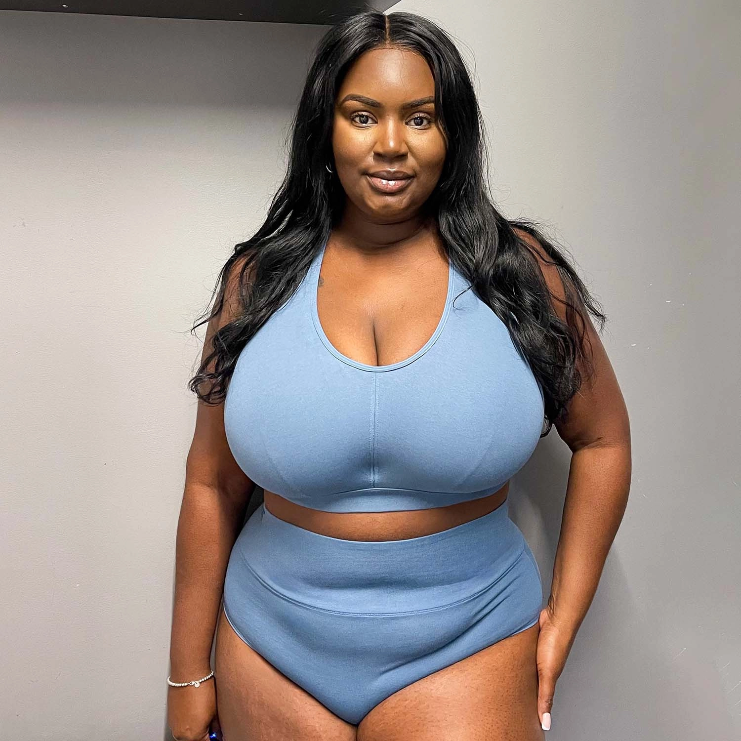 Organic Cotton Bra - Denim
