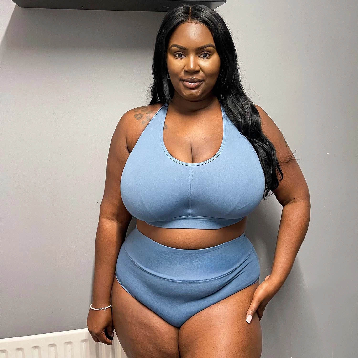 Organic Cotton Bra - Denim