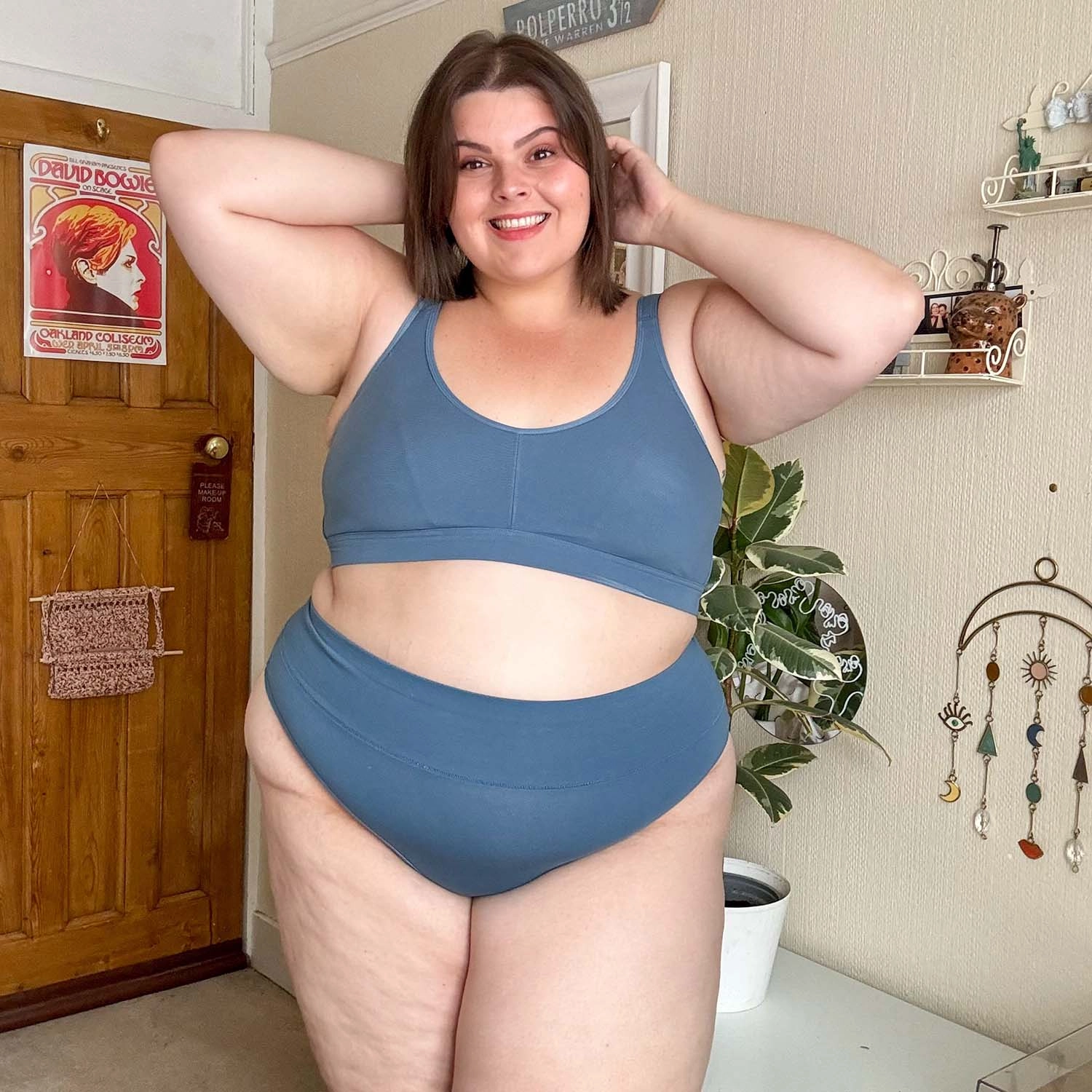 Organic Cotton Bra - Denim