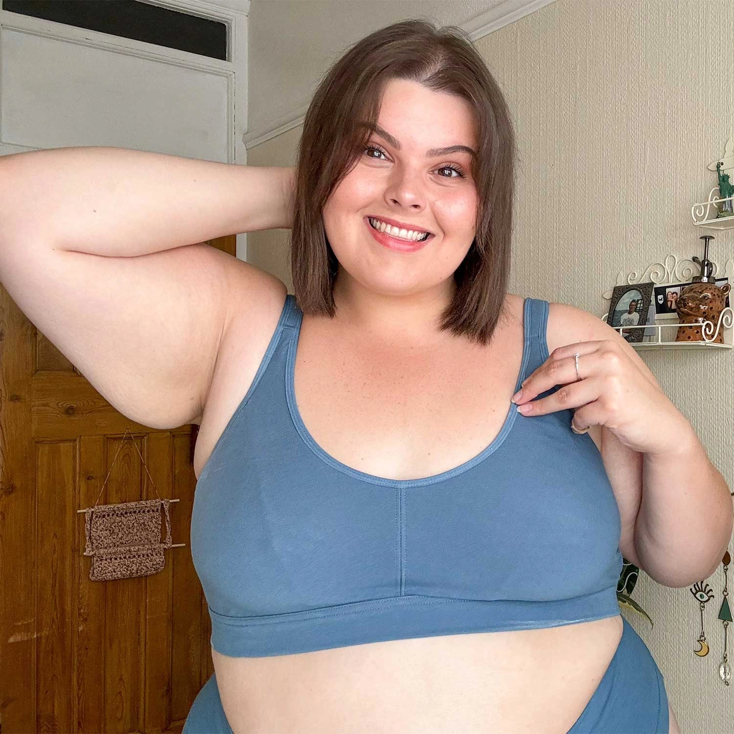 Organic Cotton Bra - Denim