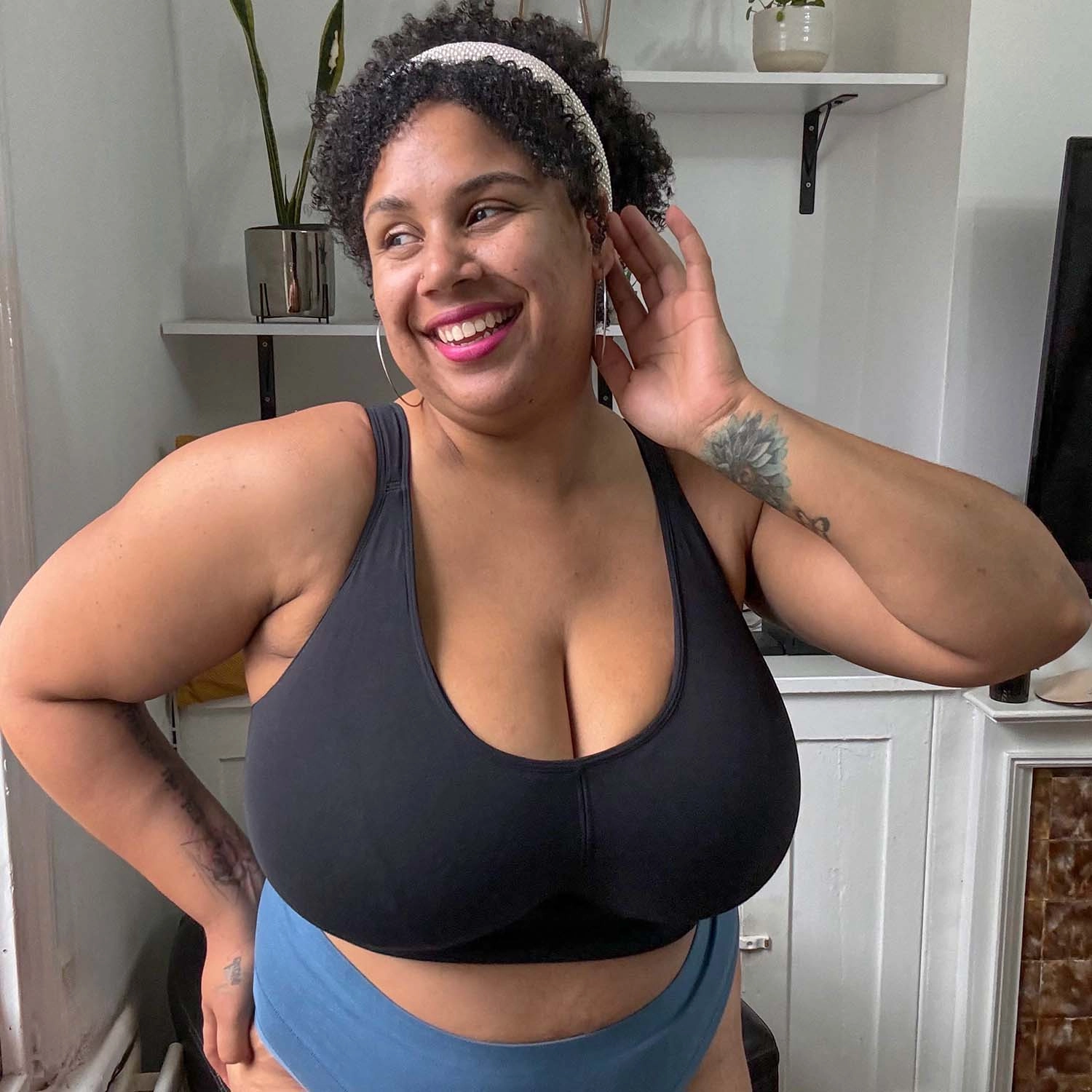 Organic Cotton Comfort Bra -3 x Black