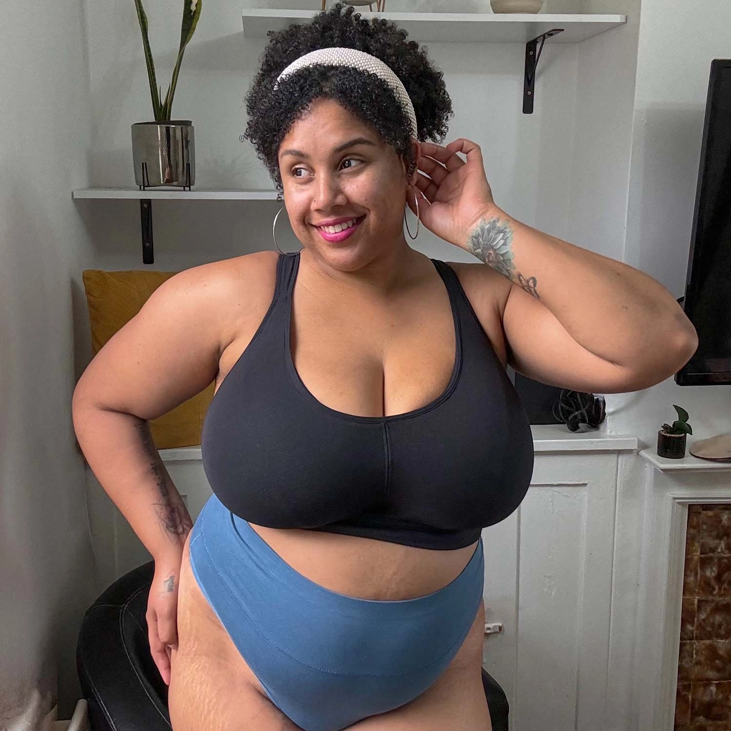 Organic Cotton Comfort Bra -3 x Black
