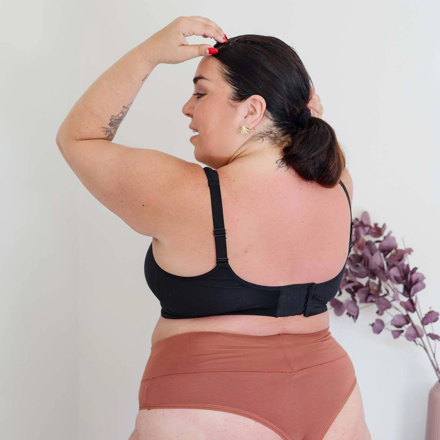 Organic Cotton Comfort Bra -3 x Black
