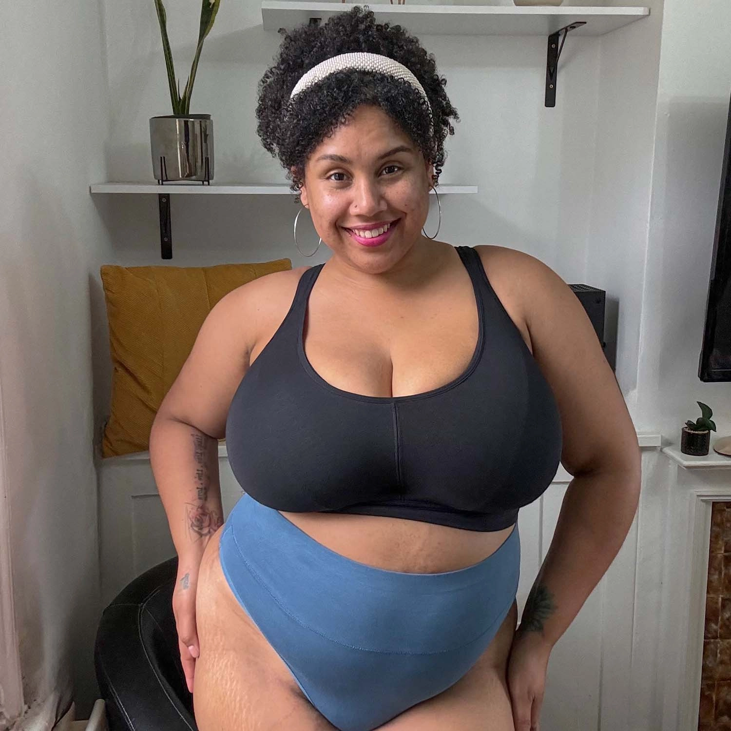 Organic Cotton Comfort Bra -3 x Black