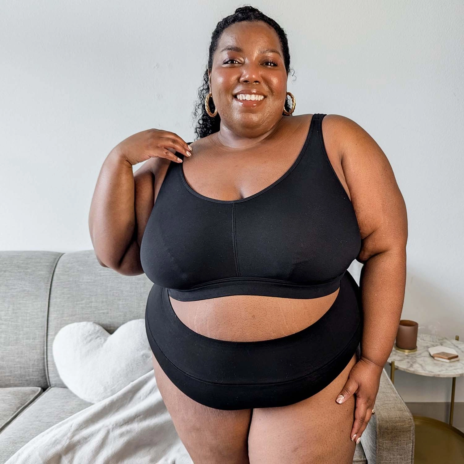 Organic Cotton Comfort Bra -3 x Black