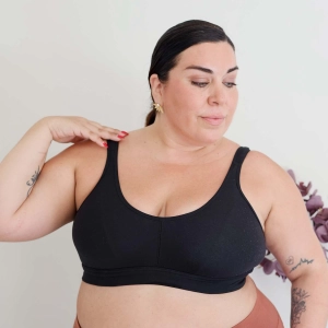 Organic Cotton Comfort Bra -3 x Black