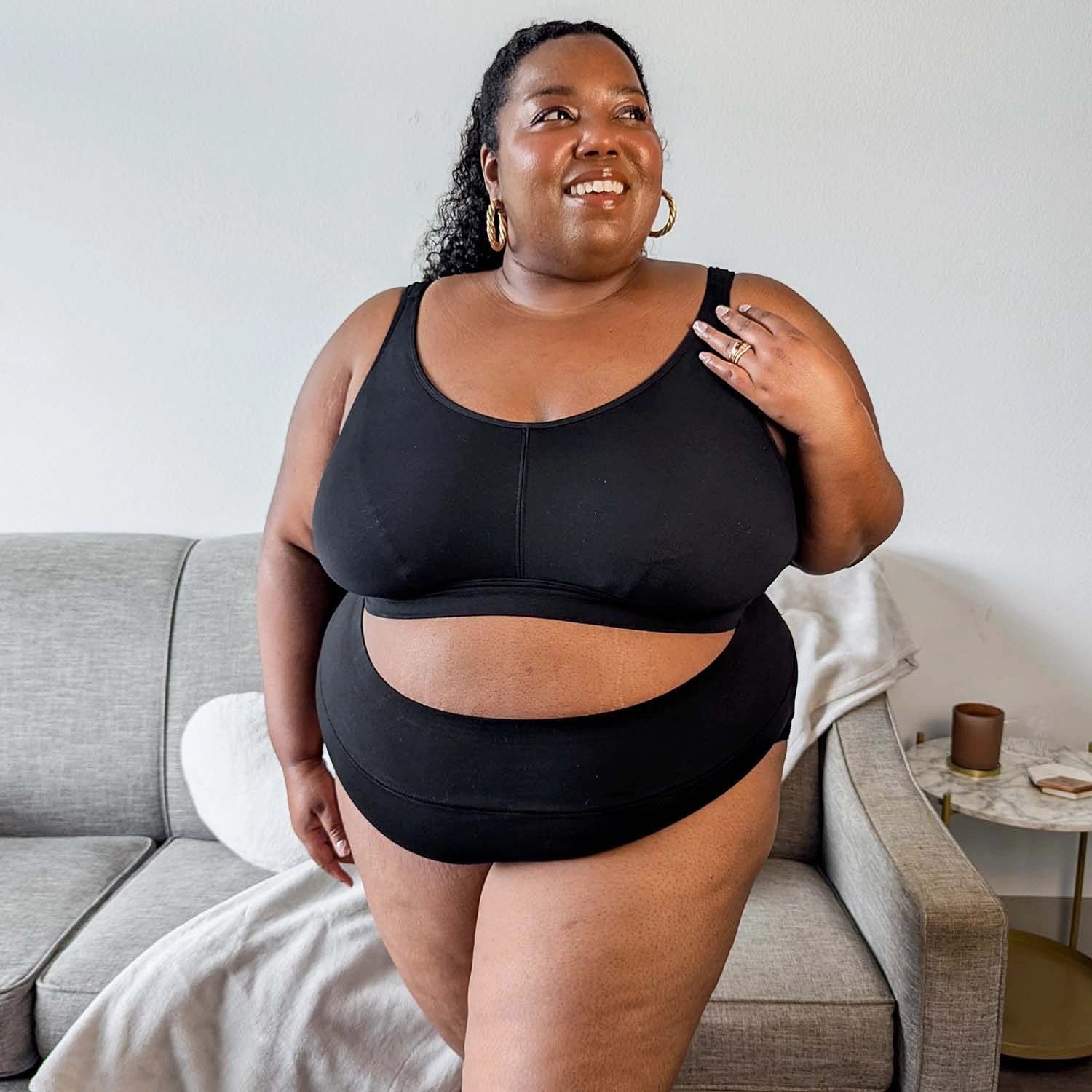 Organic Cotton Comfort Bra -3 x Black