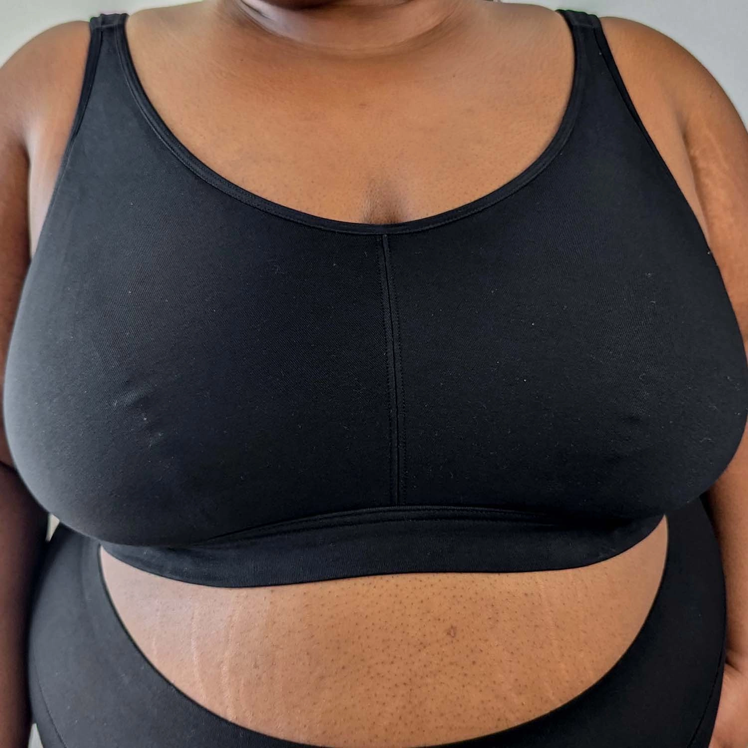 Organic Cotton Comfort Bra -3 x Black