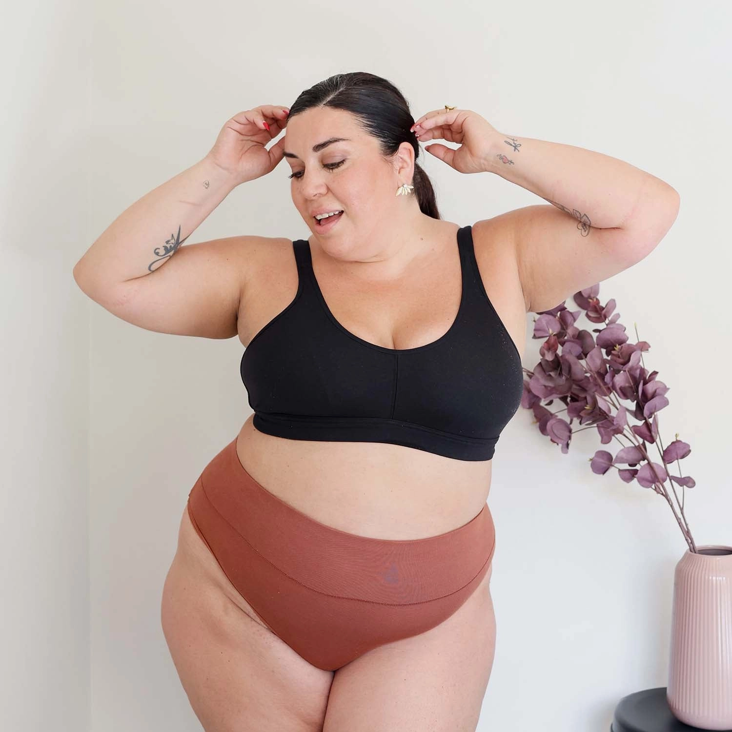 Organic Cotton Comfort Bra -3 x Black