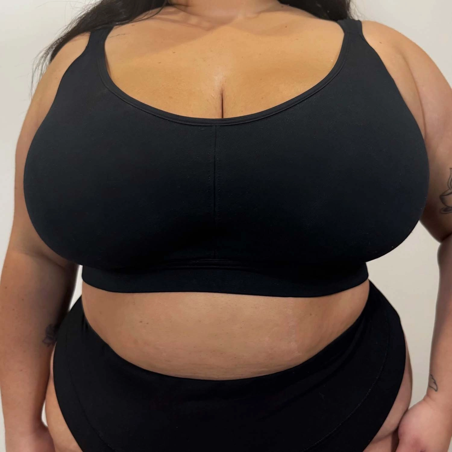 Organic Cotton Comfort Bra -3 x Black