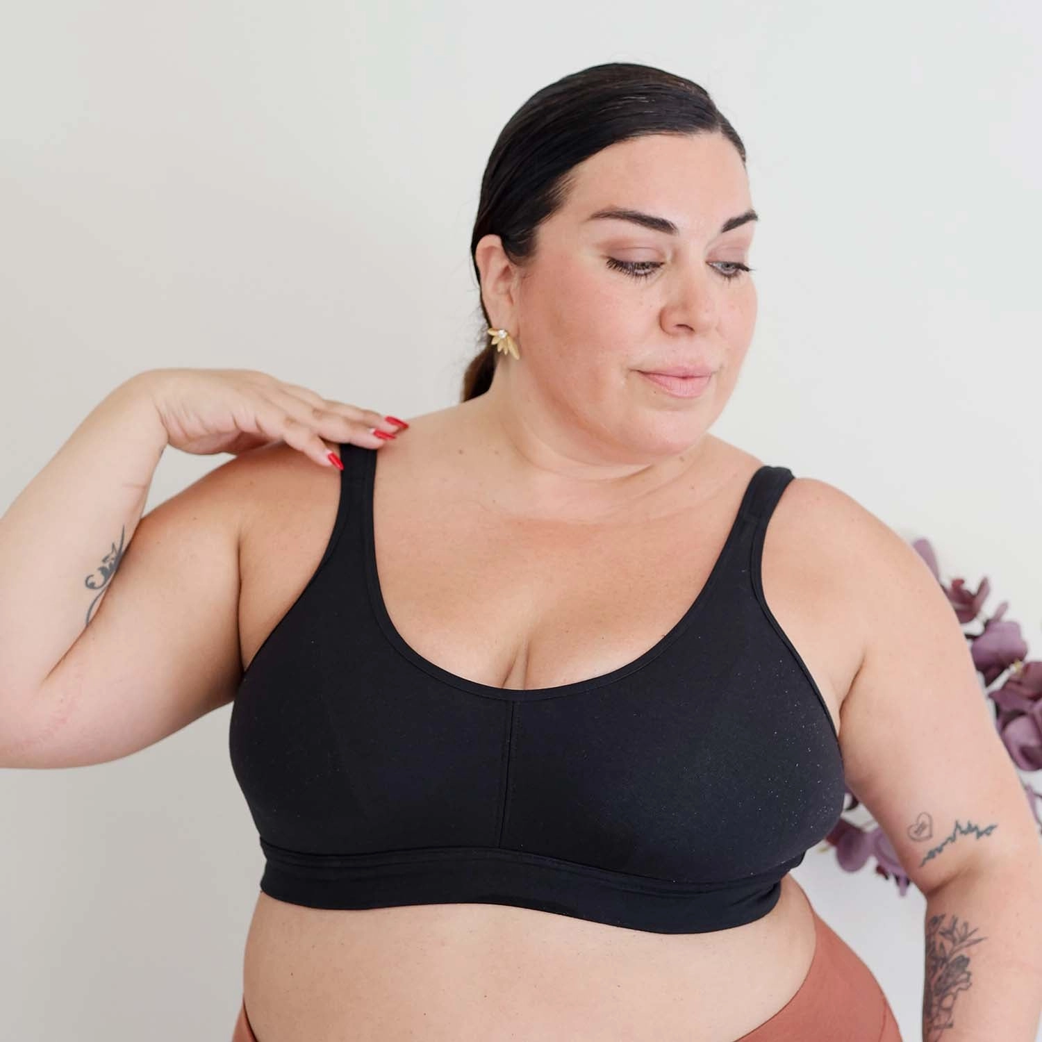 Organic Cotton Comfort Bra -3 x Black