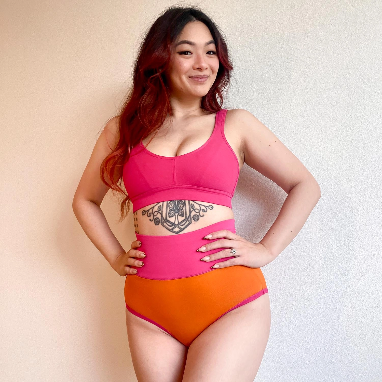 Organic Cotton Full Brief Duo Knickers - Papaya & Barbara