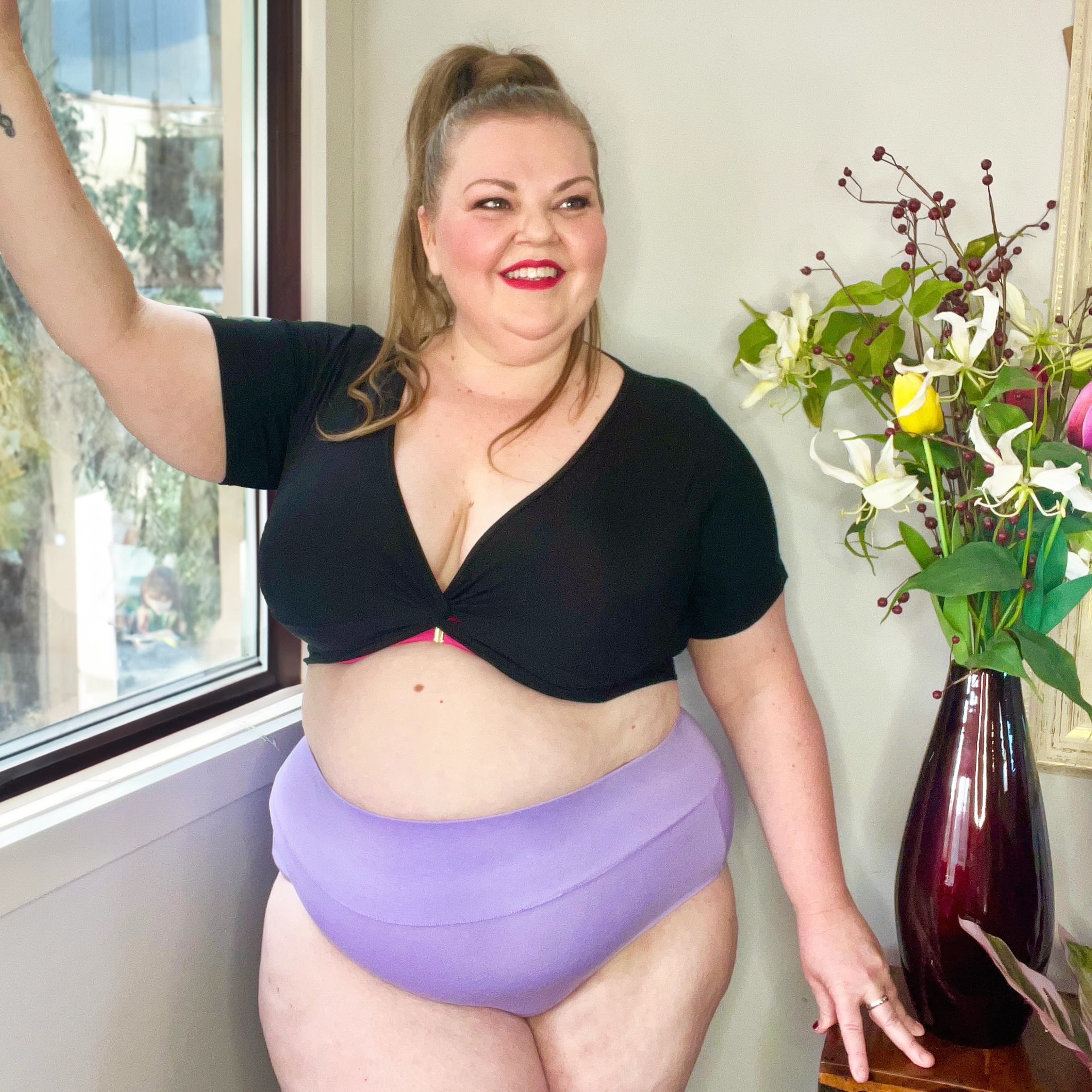 Organic Cotton Full Brief Panties - Cassis de Violet