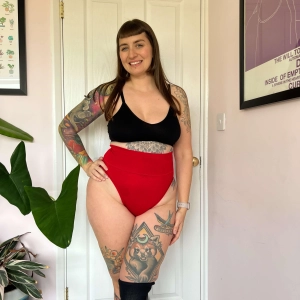 Organic Cotton Super High Leg Panties - Lobster