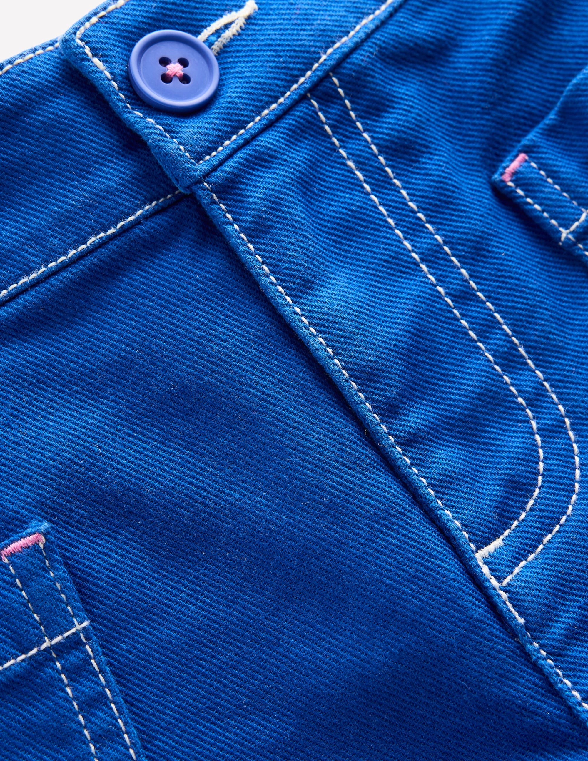 Patch Pocket Shorts-Bright Blue