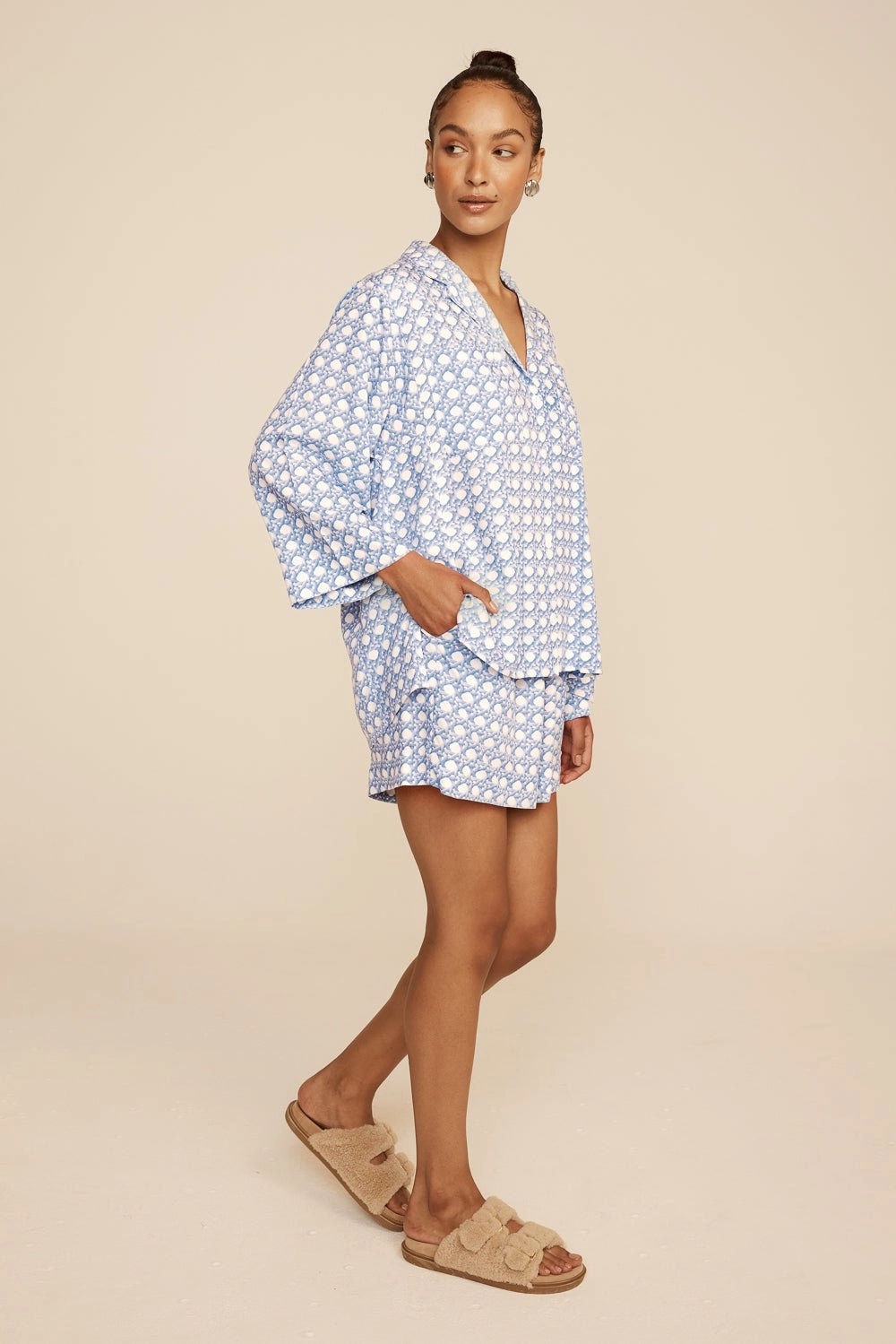 Peta Sleep Set - Rattan - Cornflower Blue