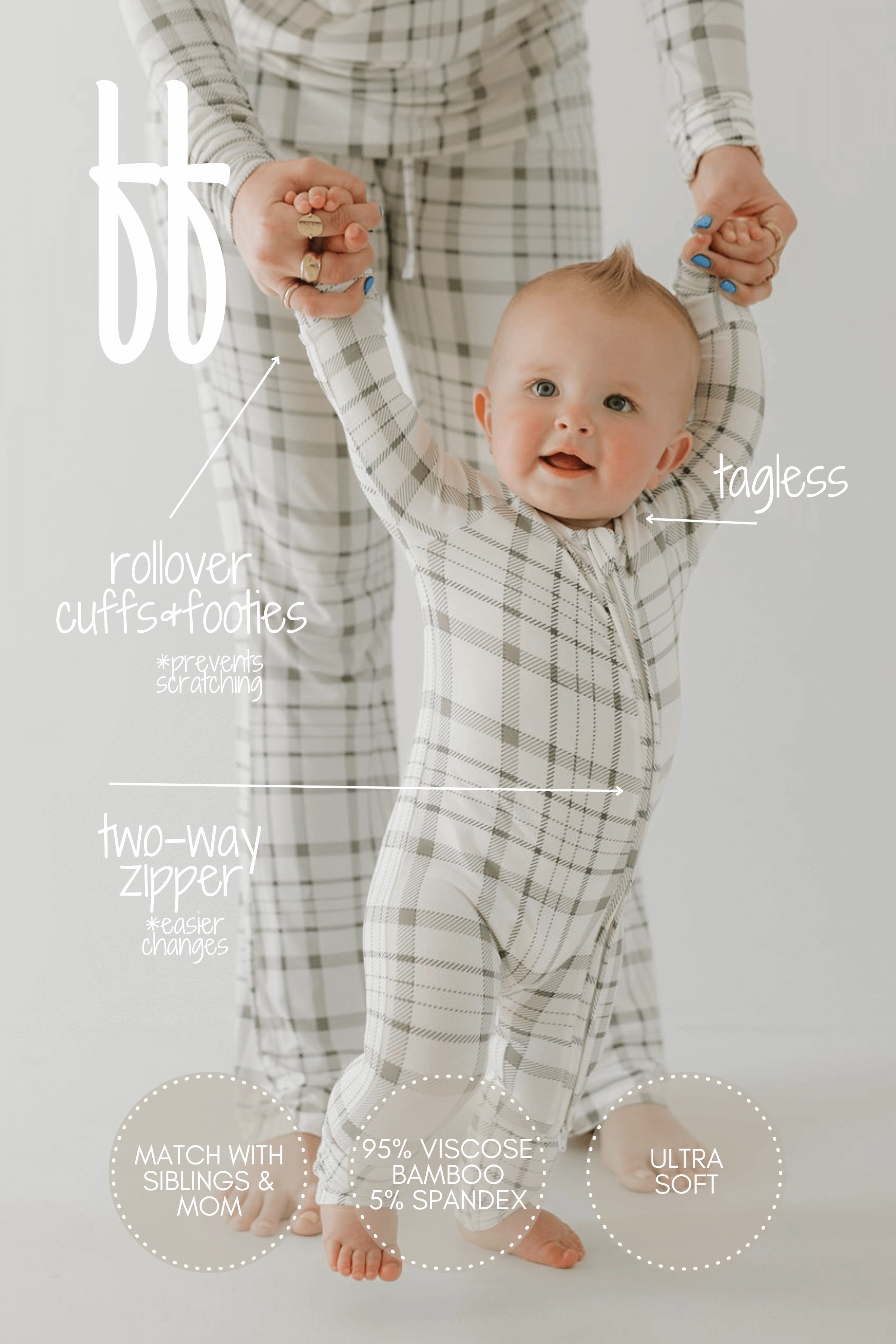 Picnic Plaid | Bamboo Zip Pajamas
